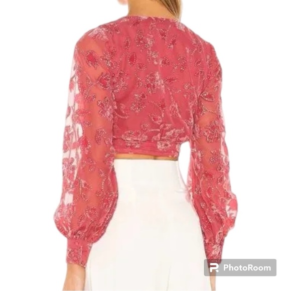 NBD - Revolve Millie Wrap Top in Coral - XXS - NWT - Picture 2 of 8